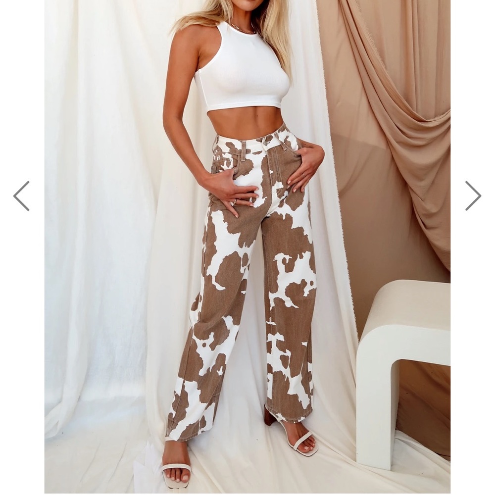Midland cow print jeans